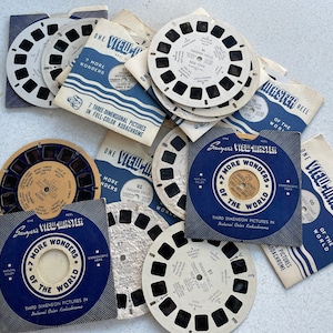 OLD viewmaster reels, LOW NUMBER 1-135 assorted individual reels, buyers choice, view-master, collectibles