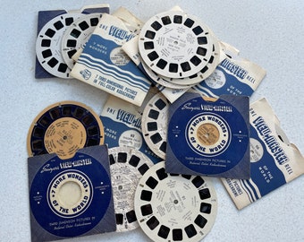 OLD viewmaster reels, LOW NUMBER 1-135 assorted individual reels, buyers choice, view-master, collectibles