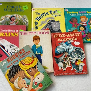 VIntage Kleine Kinderbücher, whitman, rand mcnally, Elfe, tell-a-tale, Käuferwahl, Kinderbücher, Lot 6, Kinderzimmer Deko