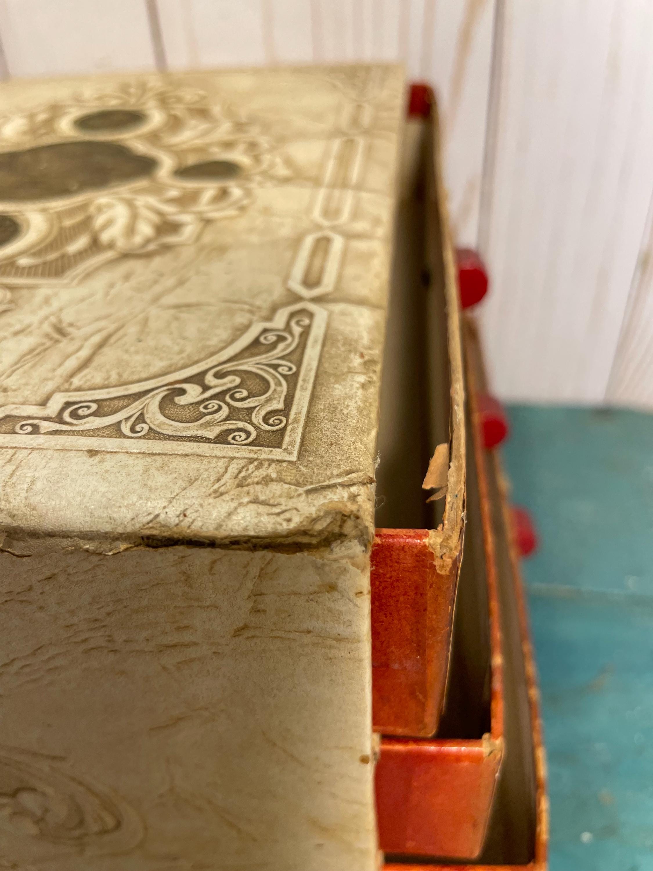 Antique Handkerchief Box, Vintage Vanity, Bedroom Storage, Jewelry Box ...
