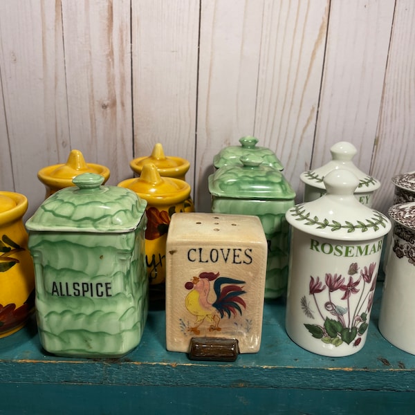 Vintage Spice Jars Etsy