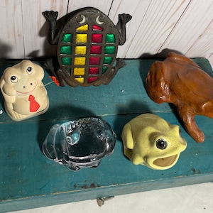 Vintage frog figurines, frog collectibles, buyers choice, garden accessories