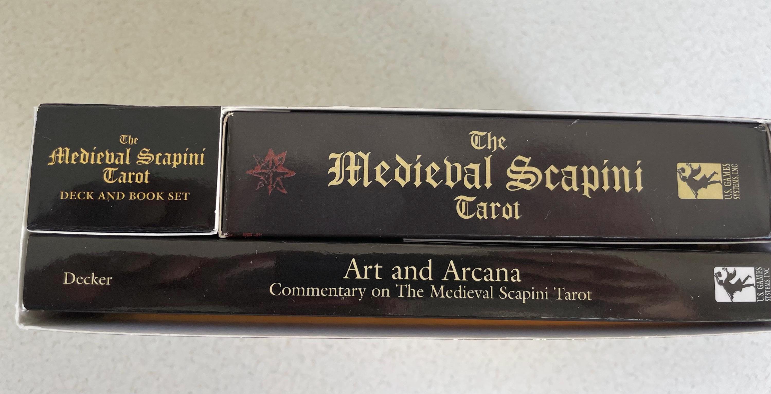 Medieval Scapini Tarot, Deck and Book Set, Ron Decker, Art and