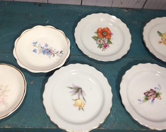 Vintage butter pat, butter plate, tiny plate, small dishes,trinket tray, porcelain, china, gift for her, bureau, desk #1