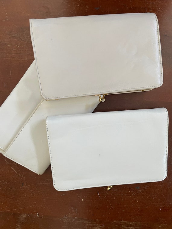 White leather cLutch purses, MCM, Giani Bernini, c
