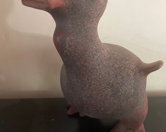 Vintage Mexican bird pitcher, effigy vessel, water jug, pre-columbian pottery