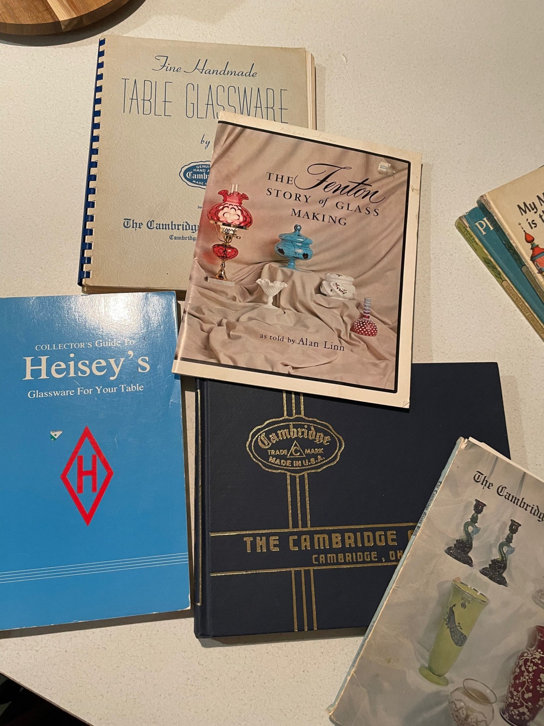 Collectors Guides to Vintage Glassware, Heisey, Cambridge, Fenton