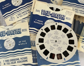 VIntage viewmaster-haspels, keuze van de koper, bereik 2000-3999, buitenlandse reizen