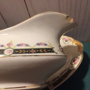 Gravy boat and celery dish, Minerva China, vintage china, serving odds and ends, mismatch dishware, Thanksgiving, holidays image 4