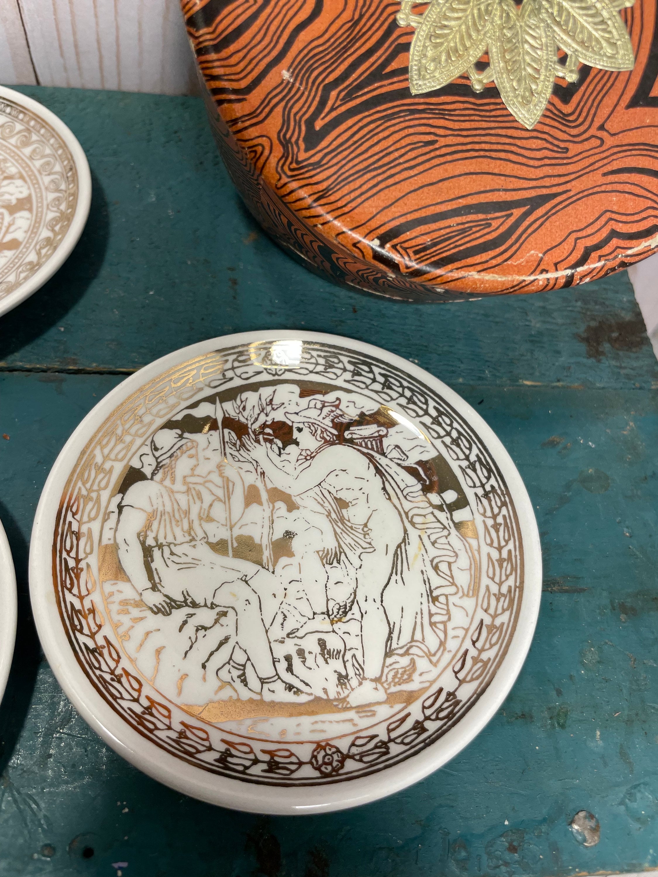Opera Trinkets Vintage Porcelain Coasters, Piero Fornasetti, Mitologia, Made in Milan ...