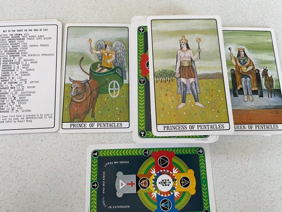 Golden Dawn Tarot Deck, 1978, Instruction Booklet, Robert Wang, US