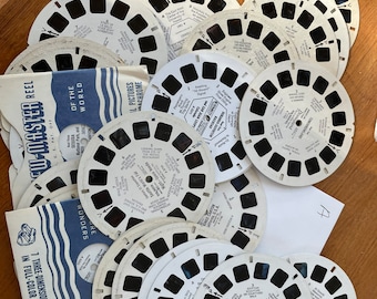 viewmaster reels, A reels, reels that start with A, sawyer  view-master, buyers choice, collectibles