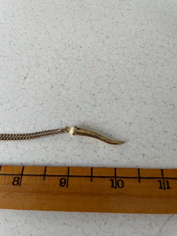Vintage 1990's 14K Yellow Gold Italian Horn Cornicello Good