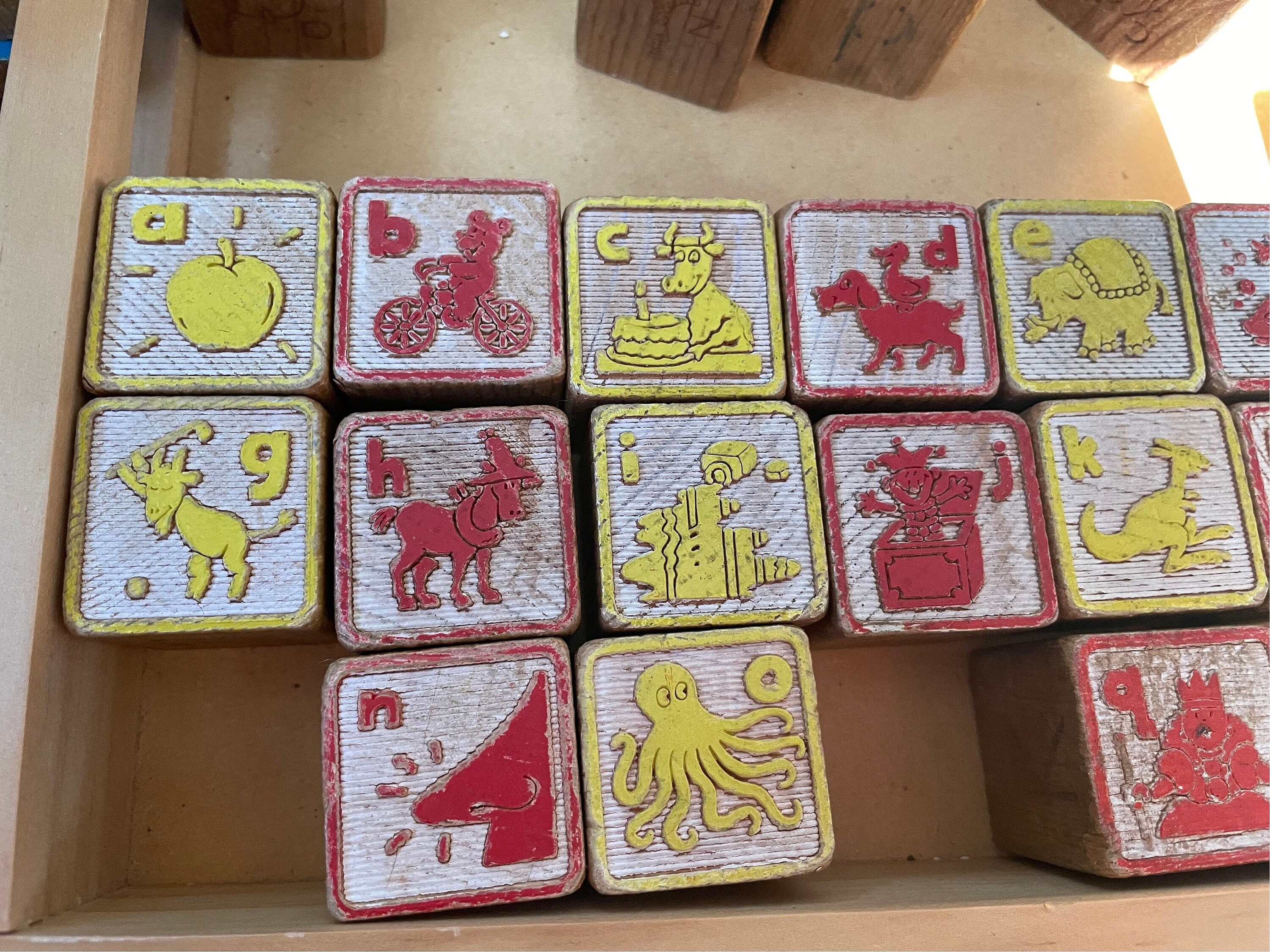 Vintage Alphabet Blocks, Sesame Street, Wooden Letter Blocks - Etsy