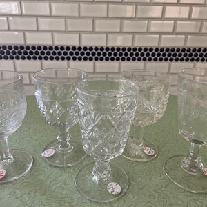 Antique Early American Pattern Glass EAPG goblets, buyers choice