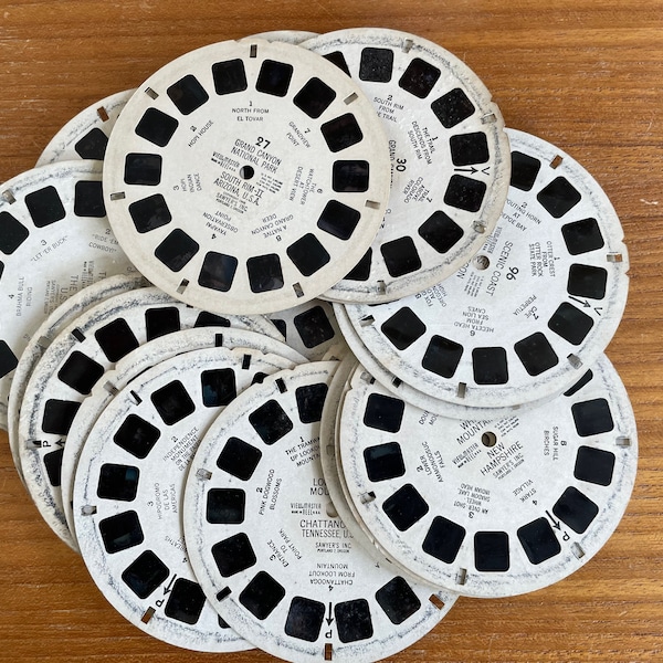 Carretes VIntage Viewmaster, elección del comprador, rango 800-999, Roy Rogers, dibujos animados, naturaleza, Cisco Kid, Robin Hood, Gene Autry, Hopalong Cassidy