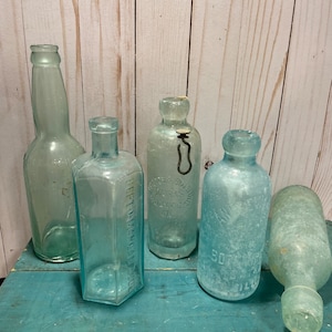 Vintage old bottles, advertising, apothecary, glassware, collectible, buyers choice #3