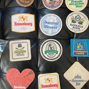 Vintage beer coasters, a dozen beer coasters, barware, brewery, beer gift, housewarming,man cave lot #4