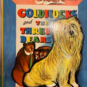Goldilocks and the Three Bears, vintage children&#39;s book, Tony Palazzo, nursery classic, dog lover, preschool fun, gift from grandma