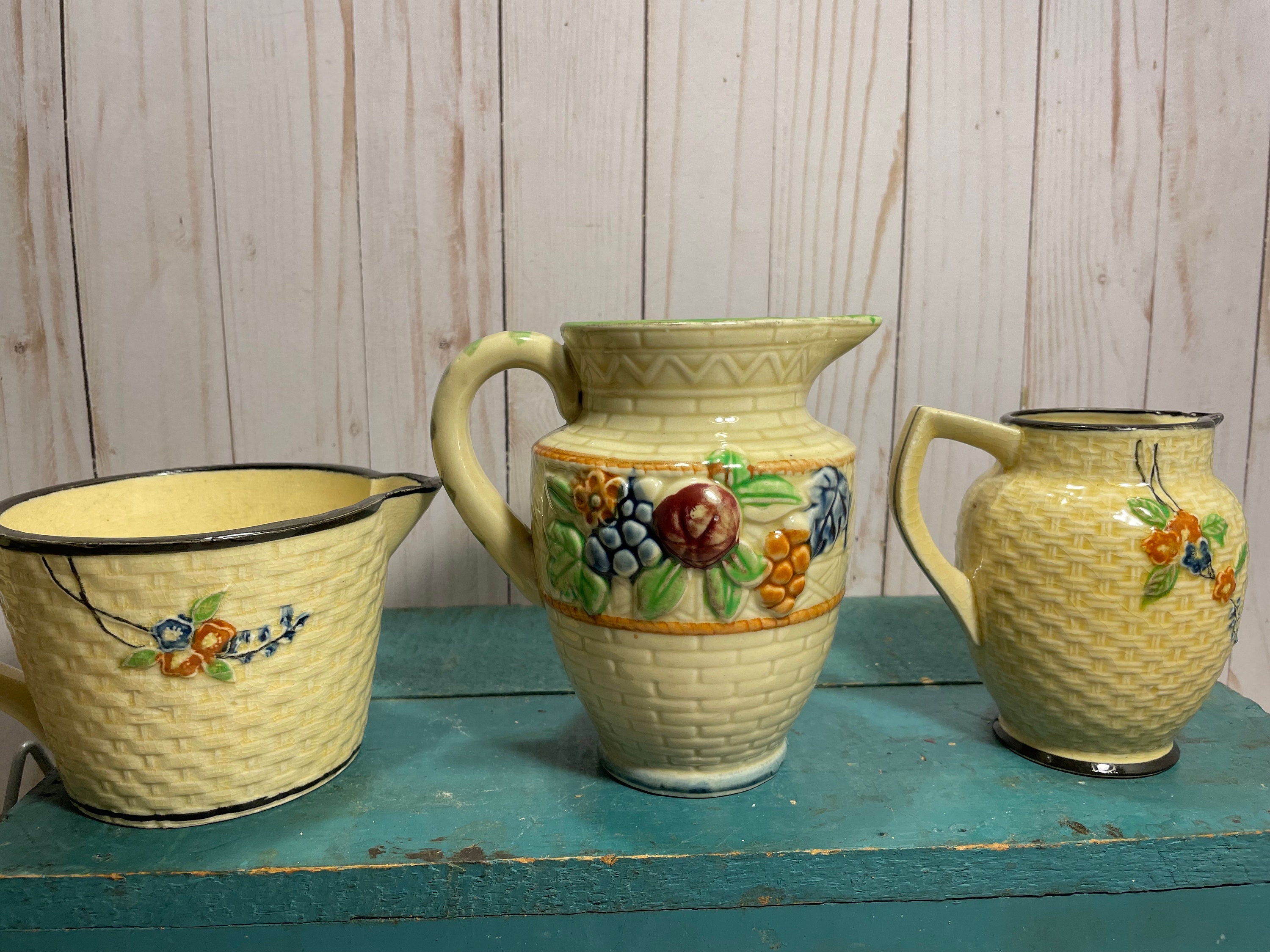 ceramica LAMAGAハンドペイントヴィンテージピッチャー ceramica LAMAGAハンドペイントヴィンテージピッチャー