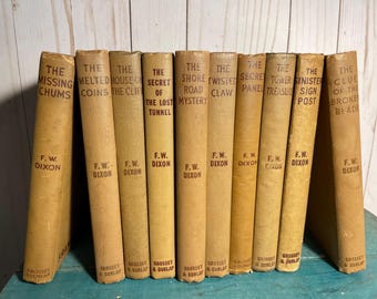 Misterios de los Hardy Boys de época, 1930-1945, Franklin W. Dixon, usados, en buen o muy buen estado.