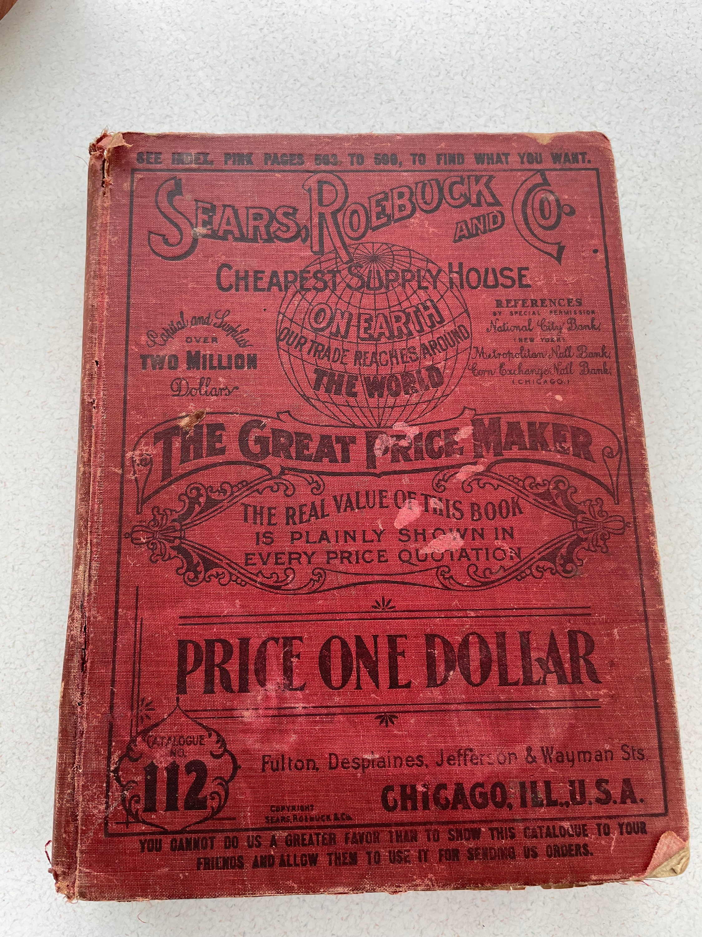 Antique Sears Robuck and Co Catalog No 112, the Great Pricemaker