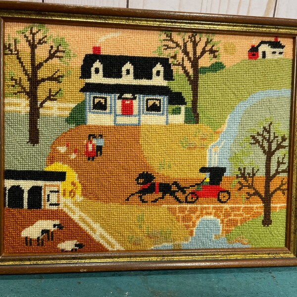 Vintage Needlepoint Etsy