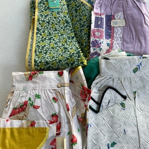Vintage full style hostess aprons, new old stock, kitchen linens, housewarming gift, cottagecore, farmhouse chic, elegant entertaining