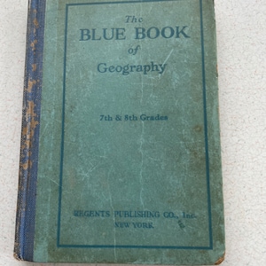 Vintage Regents textbook, Blue Book of Geography 7th 8th grade, home schooling
