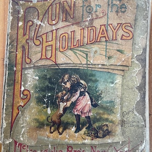 Antikes Buch, Fun for the HOlidays, McLoughlin Bros NY, 1888