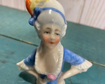 Vintage porcelain flapper half doll, buyers choice, sewing project, vintage vanity