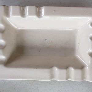 Retro MCM cream colored ceramic ashtray Lane & Co