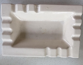 Retro MCM cream colored ceramic ashtray Lane & Co