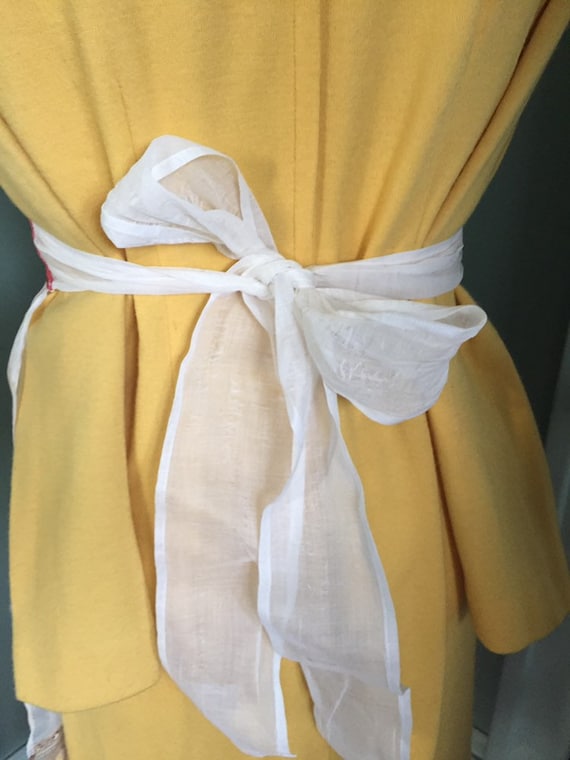 Vintage handmade apron, patchwork, hand embroider… - image 8