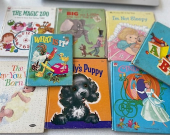 VIntage Little children's books, whitman, golden, tell-a-tale, buyers choice, children's books, lot 5, nursery decor