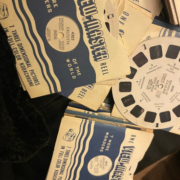 viewmaster reels, numbers 4000 to 4999, international travel, assorted individual reels, buyers choice, view-master, collectibles