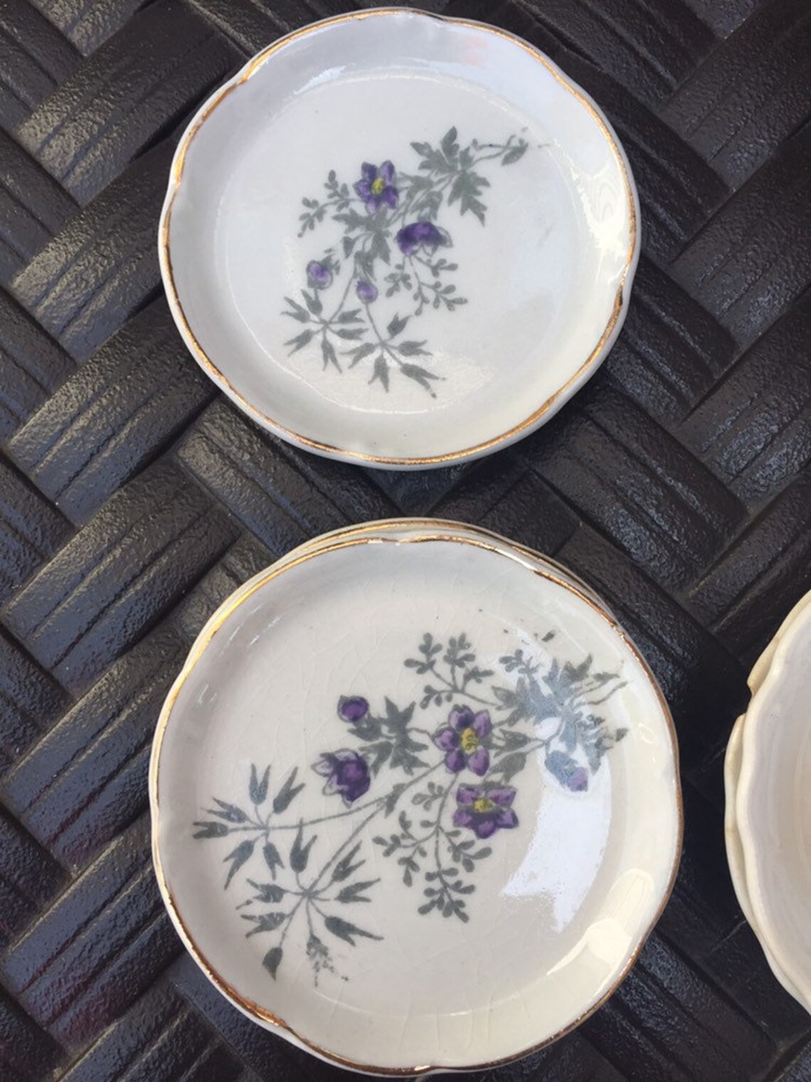 Butter pat butter plate tiny plate small dishestrinket Etsy