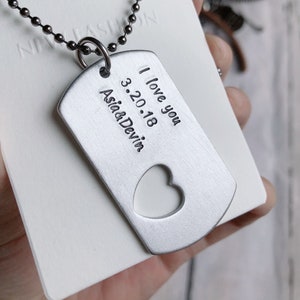 Matching dog tags for couples discount