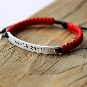 Bible Quote Bracelet • Personalized Baptism Bracelet • Bible Verse Bracelet • Bible Bracelet • Gift for Her • Gift for Him • Bible Lazarus