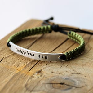 Bible Verse Bracelet • Bible Quote Bracelet • Personalized Baptism Bracelet • Bible Bracelet • Gift for Her • Gift for Him • Bible Lazarus