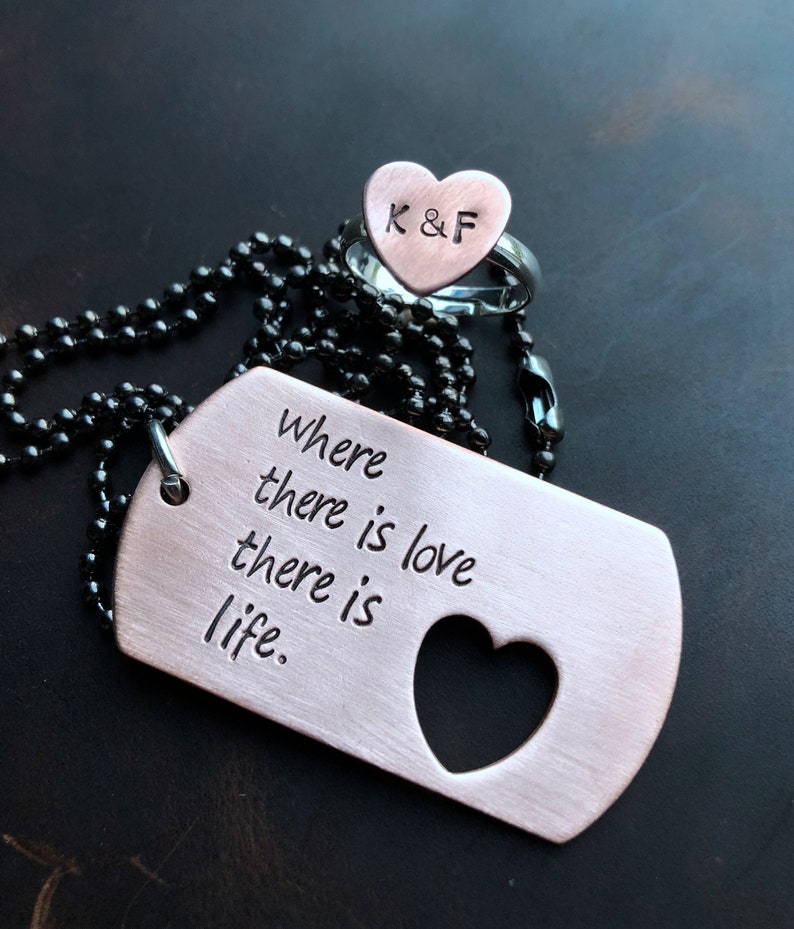 Personalized Gifts for Couples Gift Christmas, Boyfriend Necklace His Hers Custom Jewelry