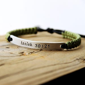 Bible Quote Bracelet Personalized Baptism Bracelet Bible Verse Bracelet ...