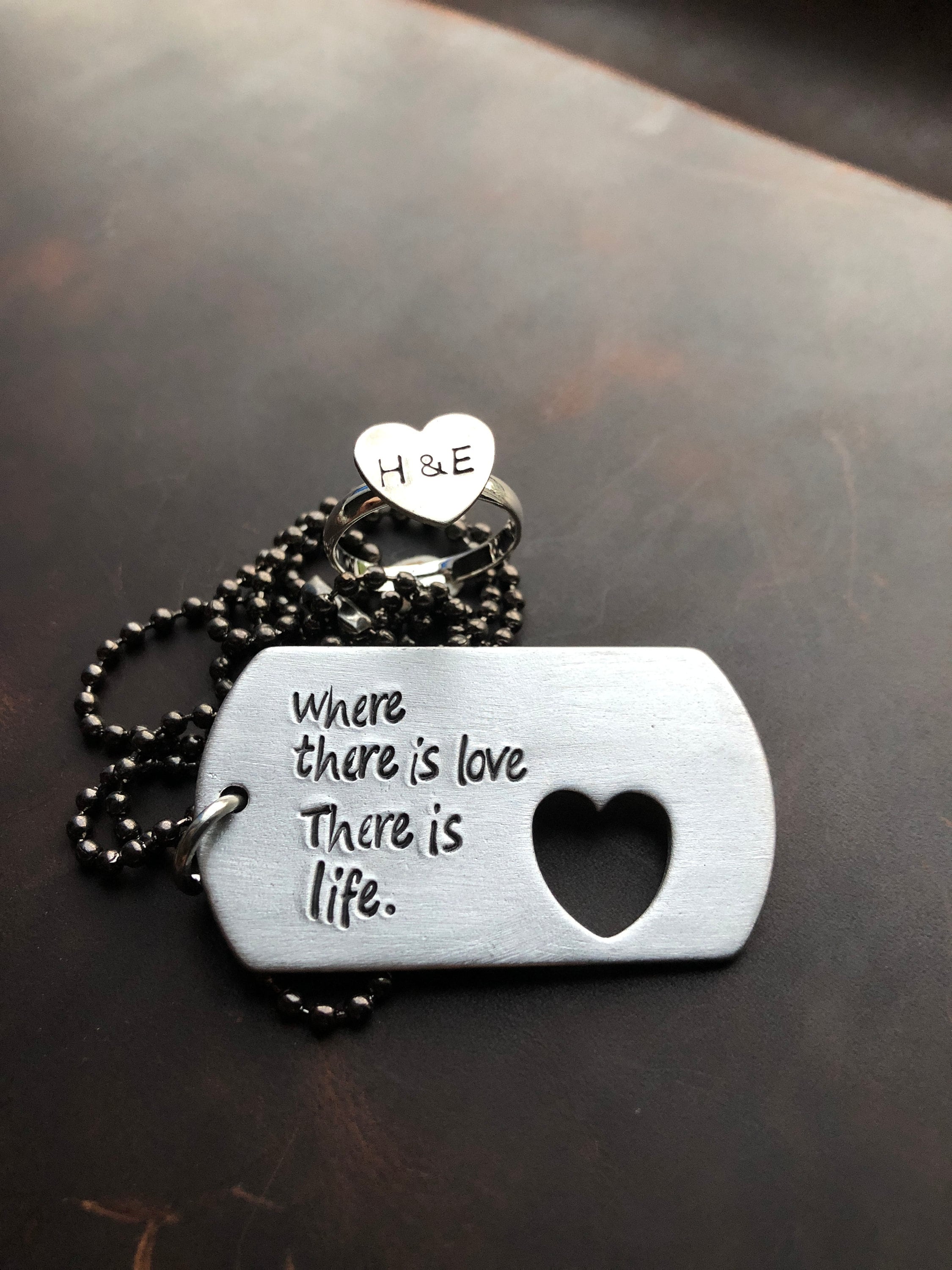 Personalized Matching Couples Gift Set, Boyfriend Necklace, Couples