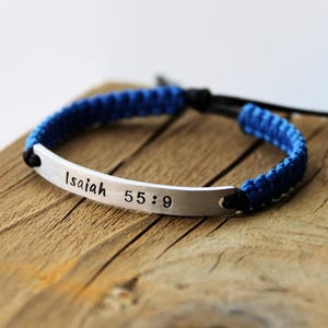 Personalized Baptism Bracelet • Bible Verse Bracelet • Bible Bracelet • Bible Quote Bracelet • Gift for Her • Gift for Him • Bible Lazarus