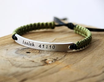 Bible Quote Bracelet • Bible Verse Bracelet • Personalized Baptism Bracelet • Bible Bracelet • Gift for Her • Gift for Him • Bible Lazarus