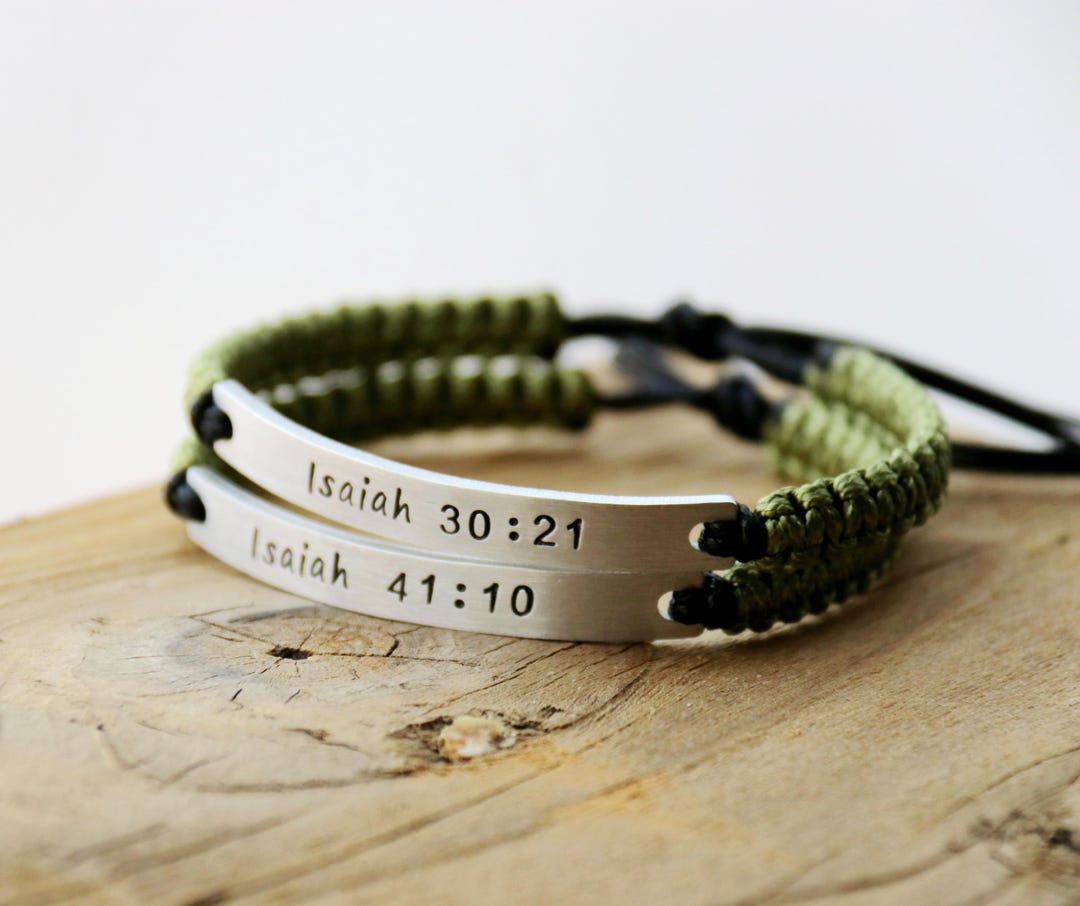Personalized Baptism Bracelet • Bible Quote Bracelet • Bible Verse ...