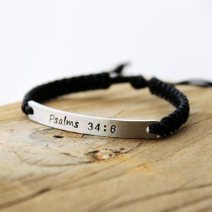 Bible Verse Bracelet • Personalized Baptism Bracelet • Bible Bracelet • Gift for Her • Gift for Him • Bible Lazarus • Bible Quote Bracelet