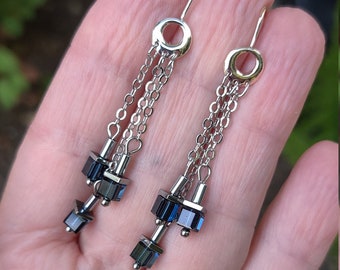 Montana Blue Cube Dangle Earrings