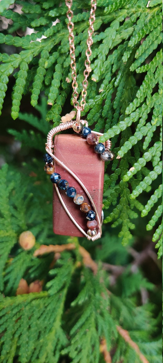 Wire wrap hotsell rectangle stone