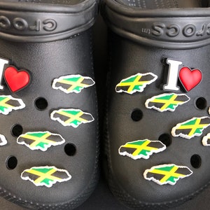 Jamaican croc charms clearance
